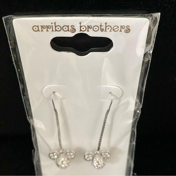 NWT Mickey Mouse Herringbone Chain Earrings by Arribas Brothers - Picture 4 of 8